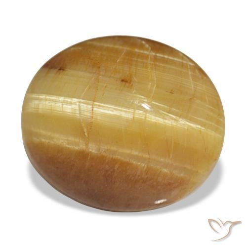 Opale naturale dorato da 7,16 ct, taglio ovale, opaco