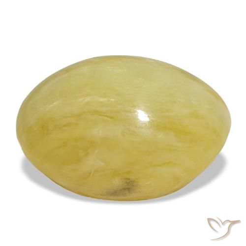 Opale naturale dorato da 18,93 ct, taglio ovale, opaco