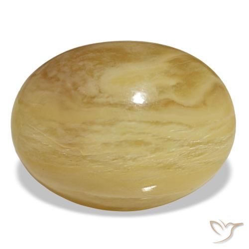 Opale naturale dorato da 20,55 ct, taglio ovale, opaco