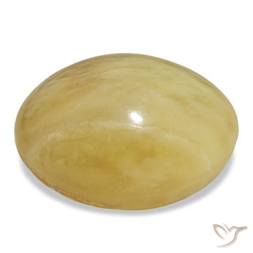 Opale naturale dorato da 20,55 ct, taglio ovale, opaco