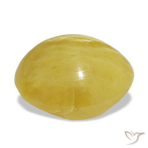 Opale naturale giallo da 6,36 ct, taglio ovale, opaco