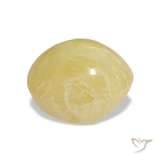Opale naturale giallo da 1,78 ct, taglio ovale, opaco