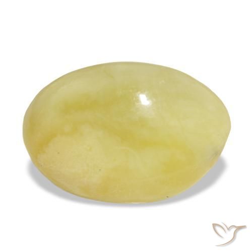 Opale naturale giallo da 5,95 ct, taglio ovale, opaco