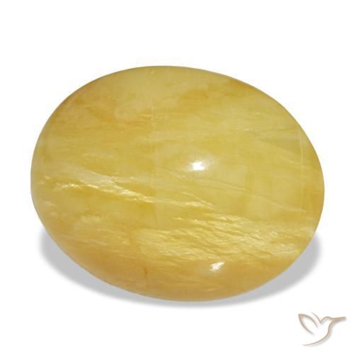Opale naturale giallo da 6,14 ct, taglio ovale, opaco