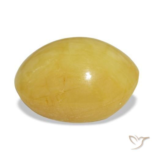 Opale naturale giallo da 6,14 ct, taglio ovale, opaco