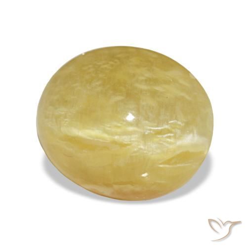 Opale naturale giallo da 3,37 ct, taglio ovale, opaco