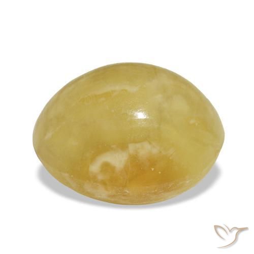 Opale naturale giallo da 3,37 ct, taglio ovale, opaco
