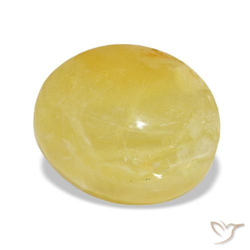 Opale naturale giallo da 3,13 ct, taglio ovale, opaco