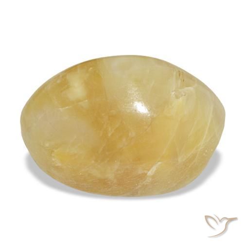 Opale naturale giallo da 9,26 ct, taglio ovale, opaco