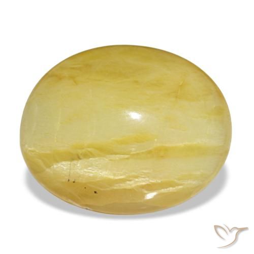 Opale naturale giallo da 8,78 ct, taglio ovale, opaco