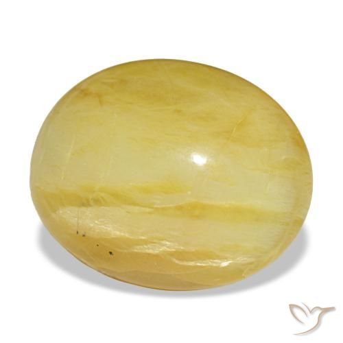 Opale naturale giallo da 8,78 ct, taglio ovale, opaco