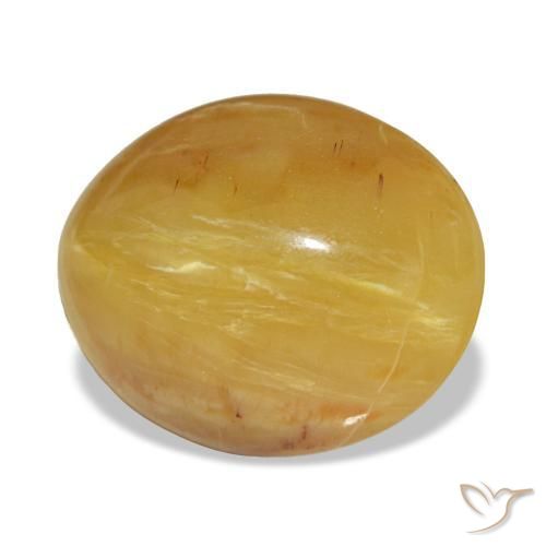 Opale naturale dorato da 5,89 ct, taglio ovale, opaco
