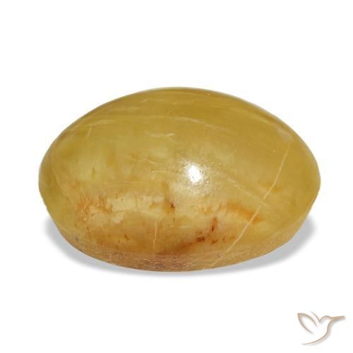 Opale naturale dorato da 5,89 ct, taglio ovale, opaco
