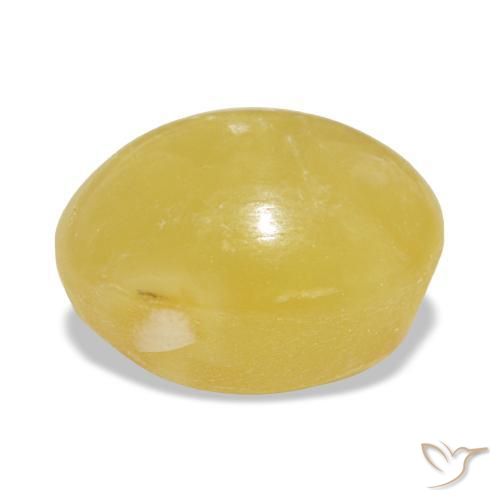 Opale naturale giallo da 4,10 ct, taglio ovale, opaco
