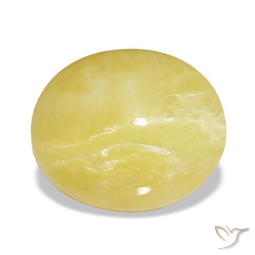 Opale naturale giallo da 5,98 ct, taglio ovale, opaco