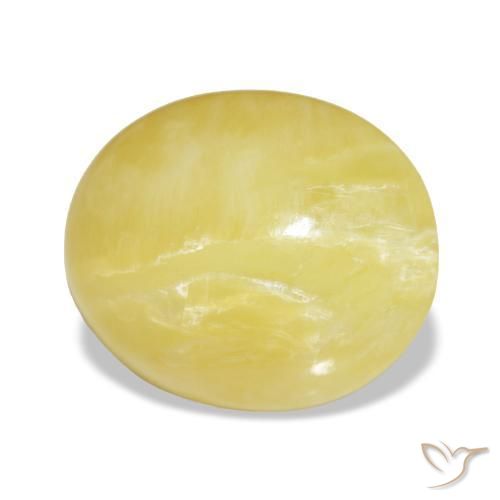 Opale naturale giallo da 5,98 ct, taglio ovale, opaco