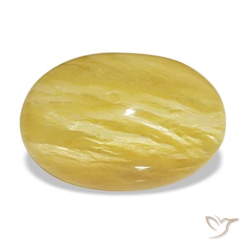 8.30ct giallo opale, ovale, opaco