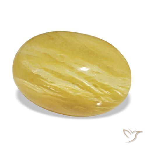 Opale naturale giallo da 8,30 ct, taglio ovale, opaco