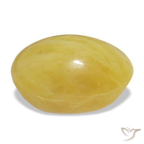 Opale naturale giallo da 8,30 ct, taglio ovale, opaco