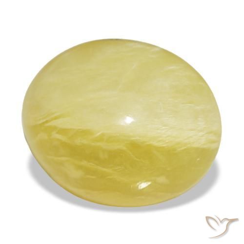 Opale naturale giallo da 11,49 ct, taglio ovale, opaco