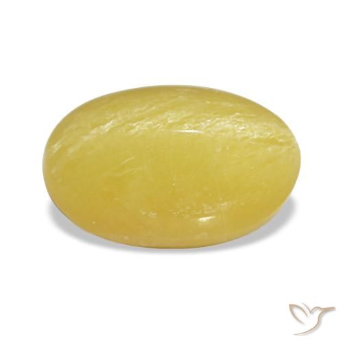 Opale naturale giallo da 2,41 ct, taglio ovale, opaco