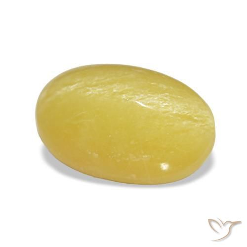 Opale naturale giallo da 2,41 ct, taglio ovale, opaco