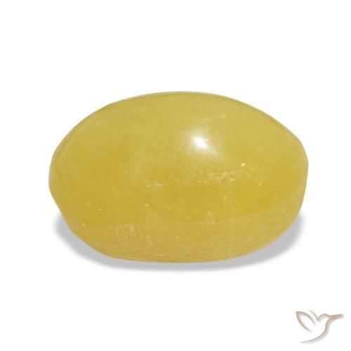 Opale naturale giallo da 2,41 ct, taglio ovale, opaco