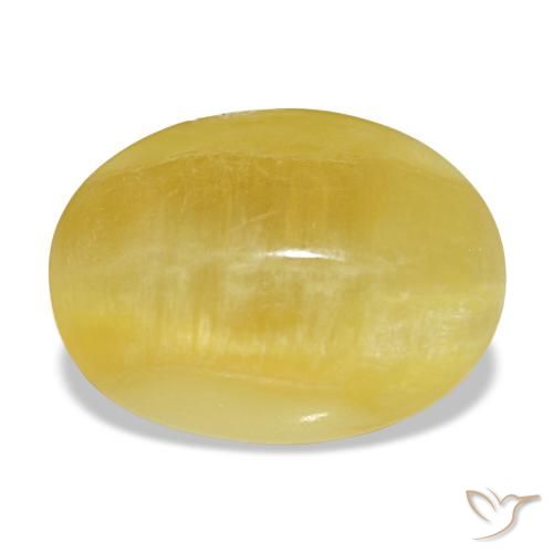 Opale naturale giallo da 4,91 ct, taglio ovale, opaco