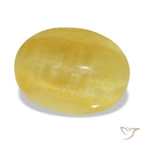 Opale naturale giallo da 4,91 ct, taglio ovale, opaco