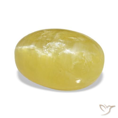 Opale naturale giallo da 3,78 ct, taglio ovale, opaco