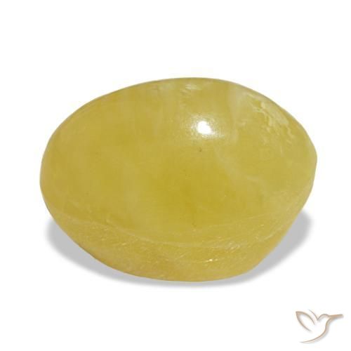 Opale naturale giallo da 3,78 ct, taglio ovale, opaco