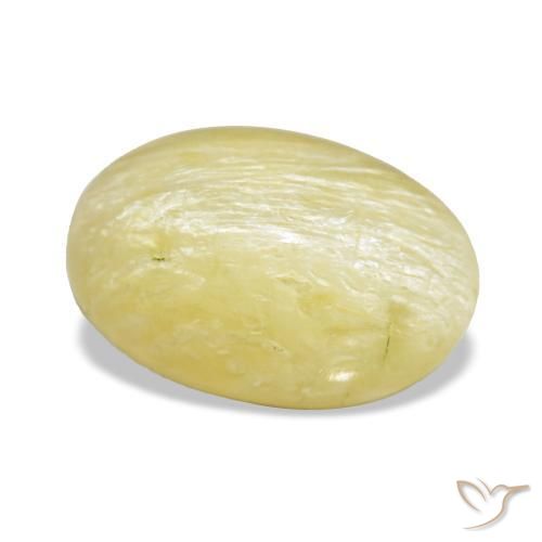 Opale naturale giallo da 2,89 ct, taglio ovale, opaco