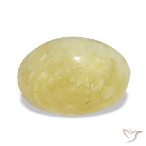Opale naturale giallo da 2,89 ct, taglio ovale, opaco