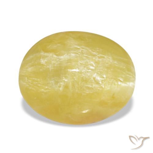 Opale naturale giallo da 2,80 ct, taglio ovale, opaco