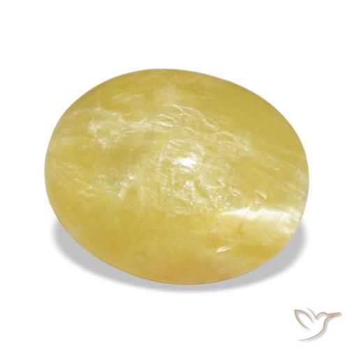 Opale naturale giallo da 2,80 ct, taglio ovale, opaco