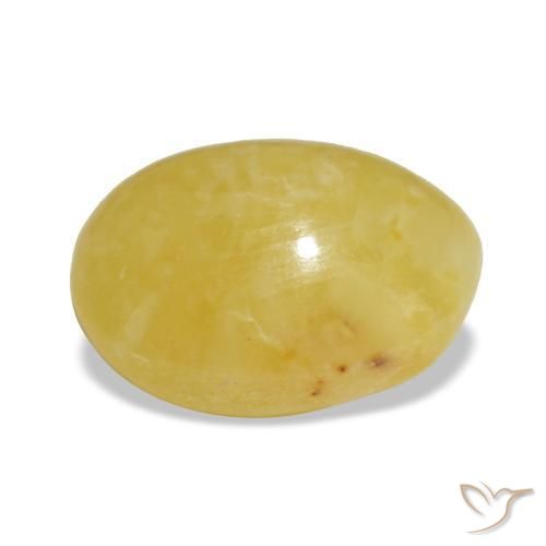 Opale naturale giallo da 2,80 ct, taglio ovale, opaco
