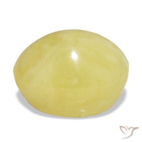 Opale naturale giallo da 4,48 ct, taglio ovale, opaco