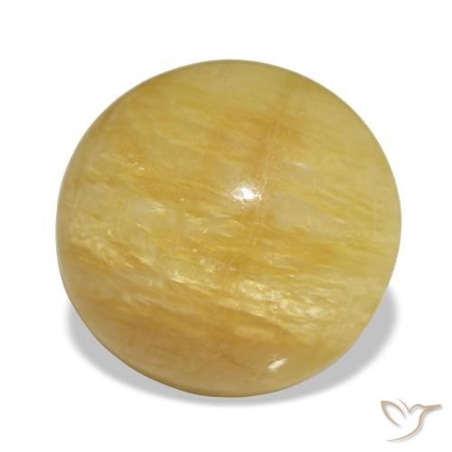Opale naturale dorato da 4,42 ct, taglio ovale, opaco