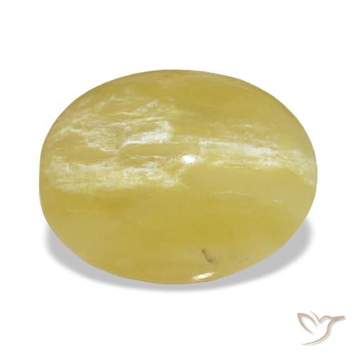 Opale naturale giallo da 2,65 ct, taglio ovale, opaco