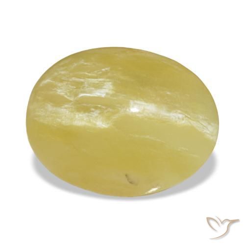 Opale naturale giallo da 2,65 ct, taglio ovale, opaco