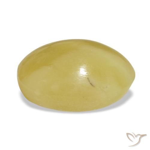 Opale naturale giallo da 2,65 ct, taglio ovale, opaco