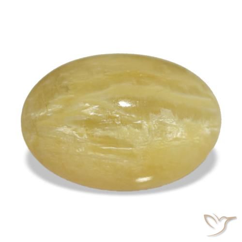 Opale naturale giallo da 4,03 ct, taglio ovale, opaco