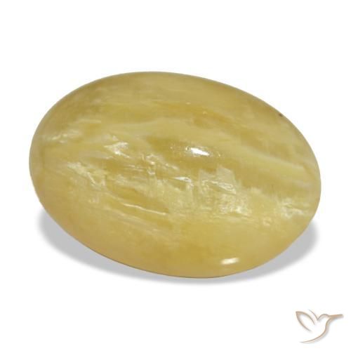 Opale naturale giallo da 4,03 ct, taglio ovale, opaco