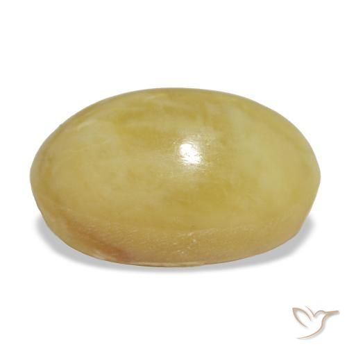 Opale naturale giallo da 4,03 ct, taglio ovale, opaco