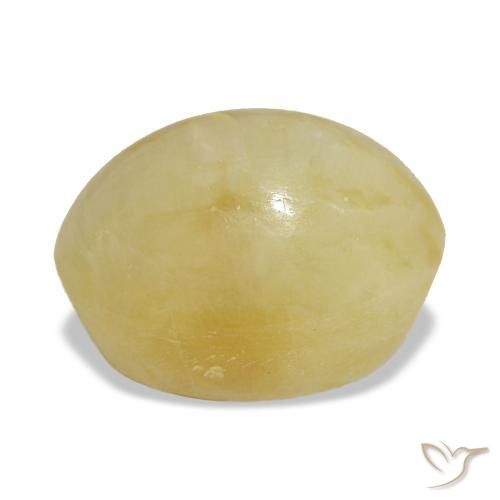 Opale naturale giallo da 3,43 ct, taglio ovale, opaco