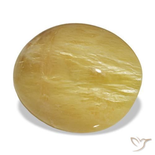 Opale naturale giallo da 5,55 ct, taglio ovale, opaco
