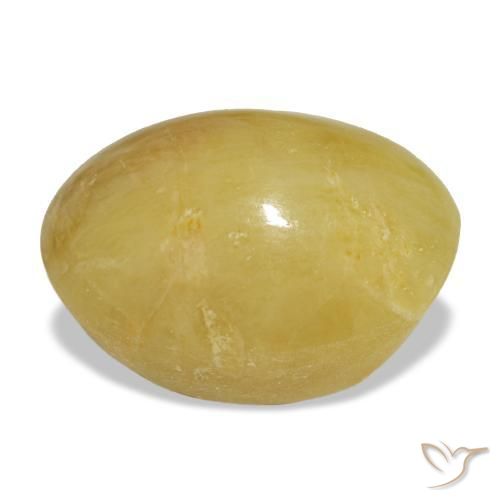 Opale naturale giallo da 5,55 ct, taglio ovale, opaco