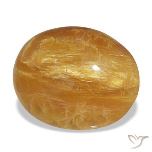 Opale naturale dorato da 6,92 ct, taglio ovale, opaco