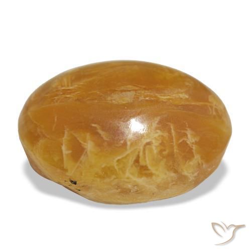 Opale naturale dorato da 6,92 ct, taglio ovale, opaco