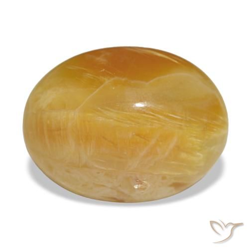 Opale naturale dorato da 2,97 ct, taglio ovale, opaco